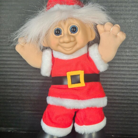 Santa Claus Fairy Tale Holiday Troll Doll Mrs Claus Suit And Hat Vintage 90s - Picture 1 of 8